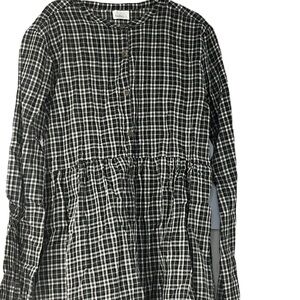 NWOT BUHO girls gray Button dress size 9/10